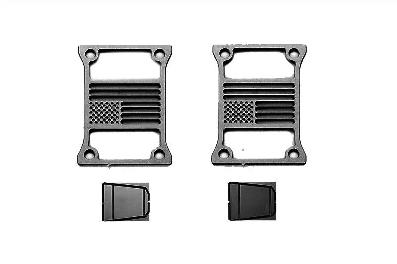 R/C Scale Accessories : Taillight Cover (Style C) For Axial Scx10 Iii Jeep Jl Wrangler Axi03007 - 4Pc Set Black 1