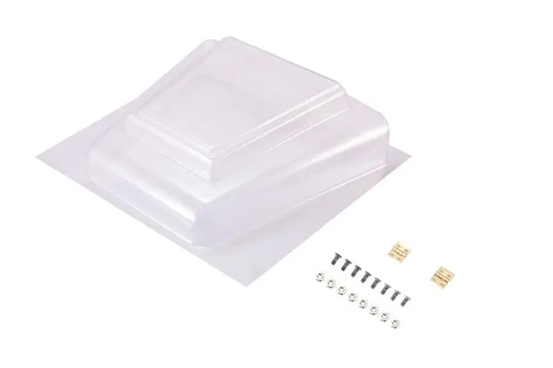 R/C Scale Accessories : Transparent Hood For 1:10 Traxxas Trx-4 Trail Defender Crawler - 19Pc Set 1