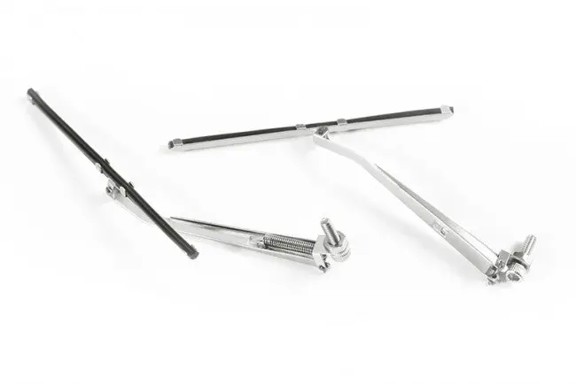 R/C Scale Accessories : Windscreen Wiper For Traxxas 1/10 Trx 4 Defender Trail Crawler 82056-4 - 2Pc Set Silver 1