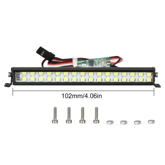 Rc Car Bright Light Bar 102Mm For 1/10 Rc Crawler Car Axial Scx10 90046 Traxxas Trx-4 Tamiya Cc01 D90 Redcat - 1Pc Set 1