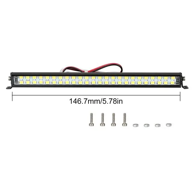 Rc Car Bright Light Bar 147Mm For 1/10 Rc Crawler Car Axial Scx10 90046 Traxxas Trx-4 Tamiya Cc01 D90 Redcat - 1Pc Set 1