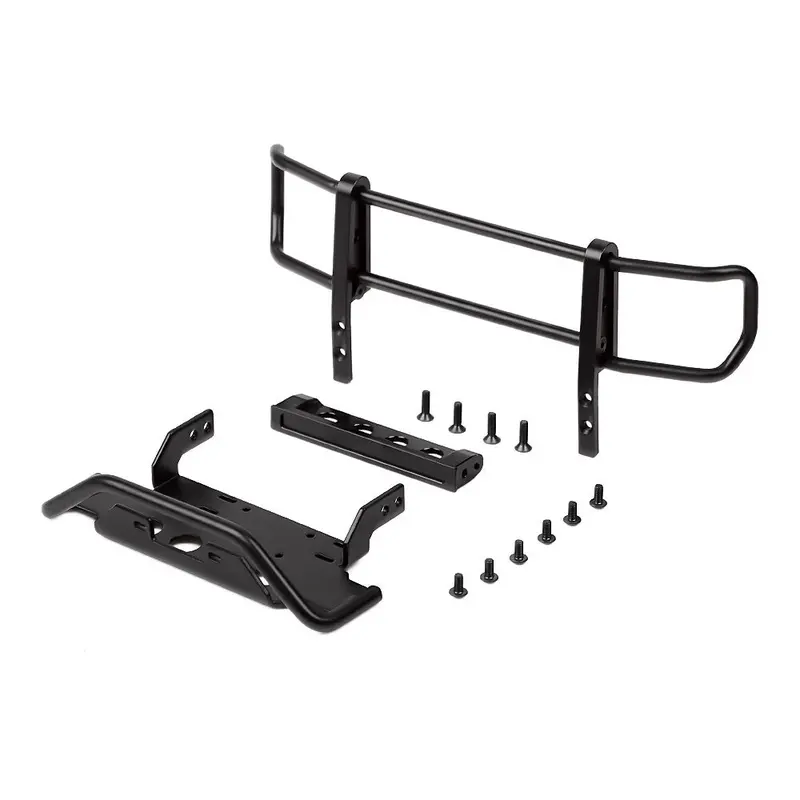 Rc Car Metal Front Bumper For 1:10 Rc Crawler Traxxas Trx4 G500 Trx6 G63 6X6 Upgrade Parts - Black 1
