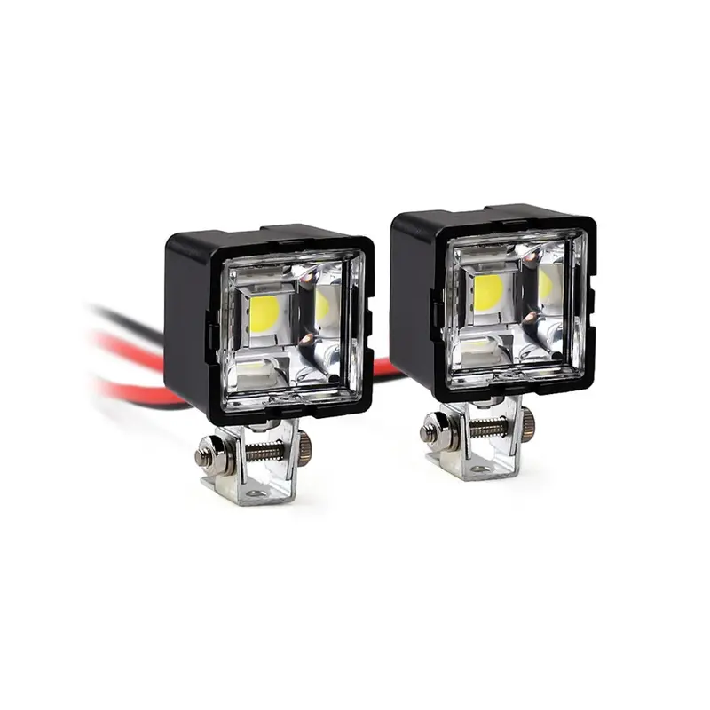 Rc Car Square Led Lights Headlights Spotlight  For 1/10 Rc Crawler Axial Traxxas Trx4 Trx6 Scx10 90046 Wraith Rr10 Mst Redcat 1