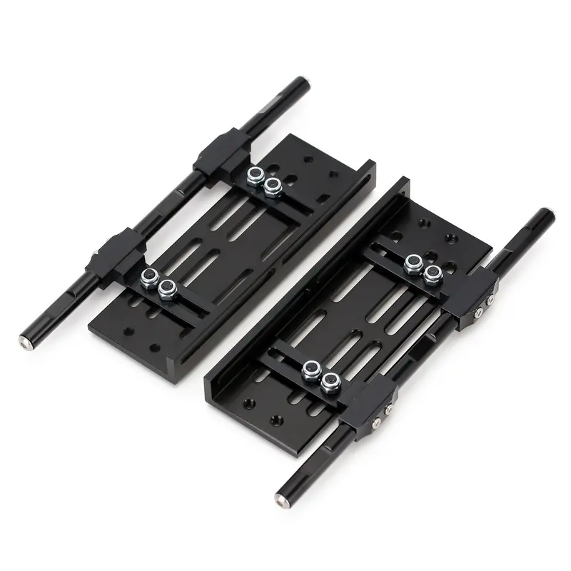 Rock Sliders Metal Pedal For 1:10 Rc Crawler Car Axial Scx10 90046 Traxxas Trx4 Rgt 86100 Redcat Gen8 Upgrade Parts - 2Pc Set Black 1