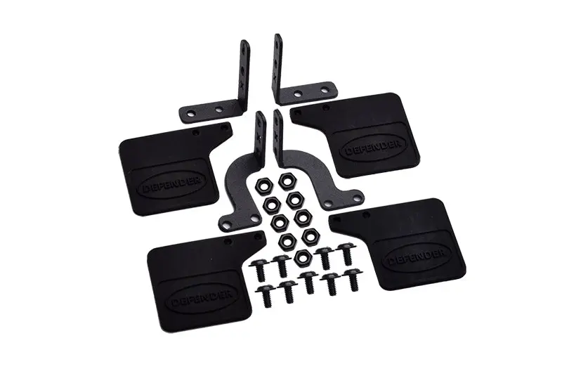 Rubber Mudguard + Metal Fixing Bracket Set For Traxxas 1:18 Trx4m Land Rover Defender 97054-1 Upgrades 1