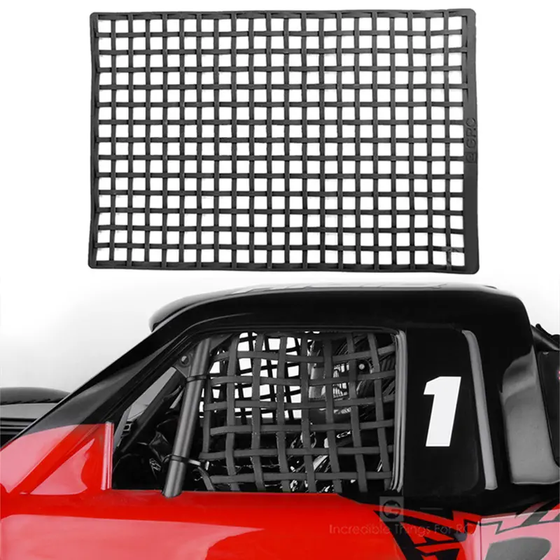 Rubber Window Decoration Luggage Net For 1:8 1:10 Rc Crawlers - 1Pc Black 1