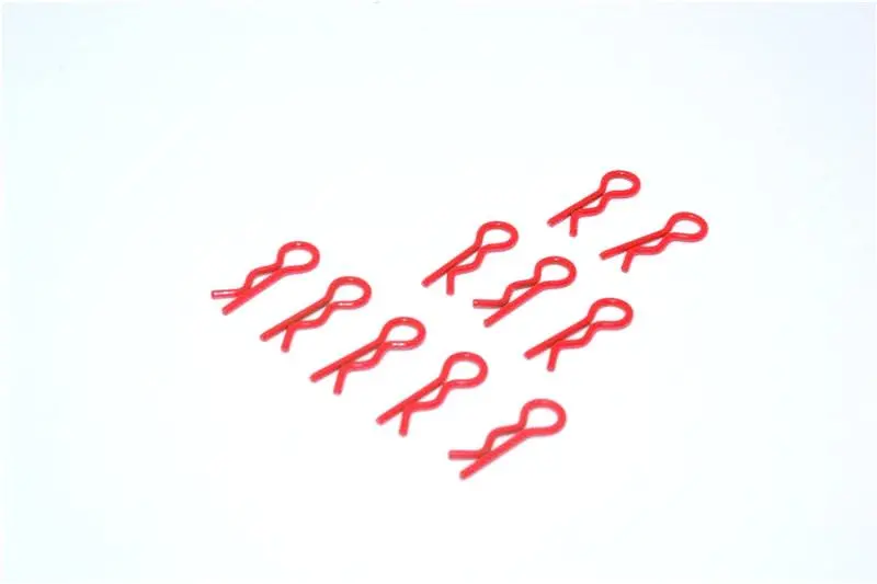 Small Flu Body Clips Set - 10Pcs Red 1
