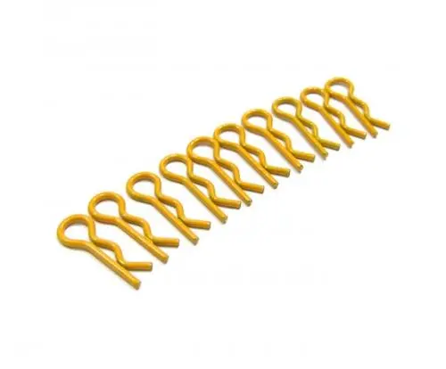 Small Flu Body Clips Set - 10Pcs Yellow 1