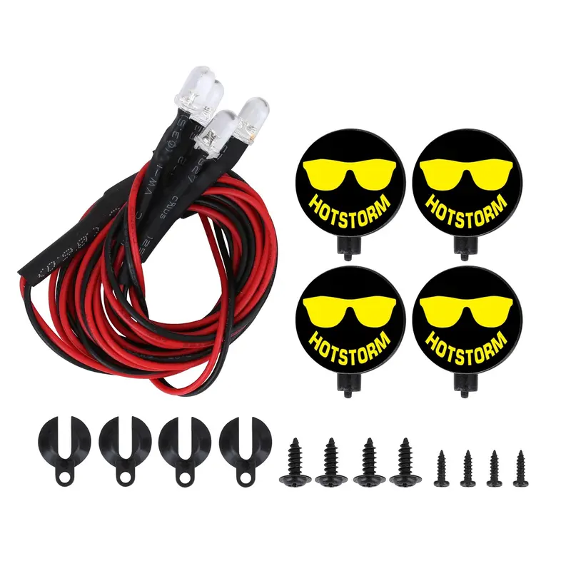Smile Face Round Lights 2/4Led Spotlight For 1/10 Rc Crawler Traxxas Trx4 Trx6 Axial Scx10 90046 Tamiya Mst Rc Car Parts - 4Pc Set 1