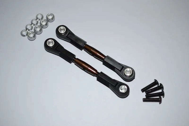 Spring Steel 4Mm Thread Tie Rod With 6.8Mm Ball Plastic Ends (To Extend 60Mm-65Mm) - 1Pr Set 1
