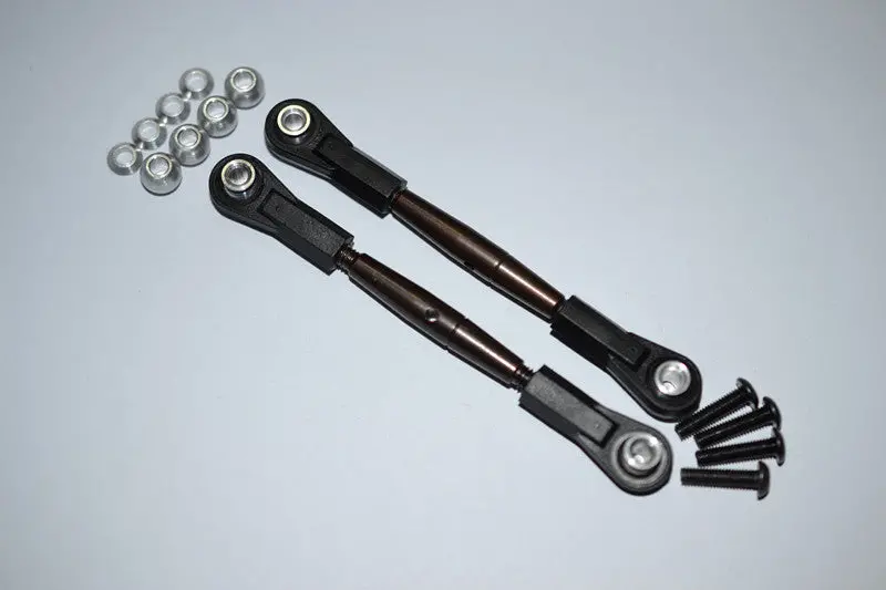 Spring Steel 4Mm Thread Tie Rod With 6.8Mm Ball Plastic Ends (To Extend 75Mm-80Mm) - 1Pr Set 1