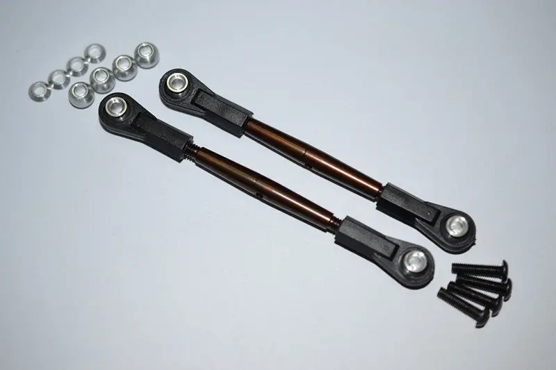 Spring Steel 4Mm Thread Tie Rod With 6.8Mm Ball Plastic Ends (To Extend 80Mm-85Mm) - 1Pr Set 1