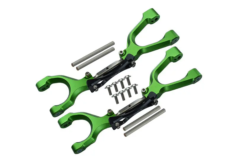 Spring Steel + Aluminum Supporting Mount With Front Or Rear Upper Arms For 1:5 Traxxas X Maxx 6S / 8S - 1Pr Set Green 1