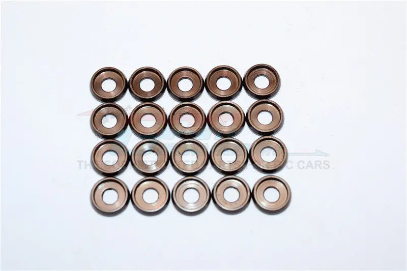 Spring Steel (Id:3.0Mm Ring, Od:8.0Mm, Thick:0.6Mm) Button Flanged Washer - 20Pcs Set Original Color 1
