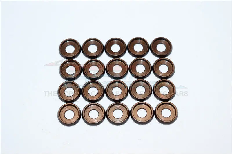 Spring Steel (Id:4.0Mm Ring, Od:10.0Mm, Thick:0.6Mm) Button Head Flanged Washer - 20Pcs Set Original Color 1