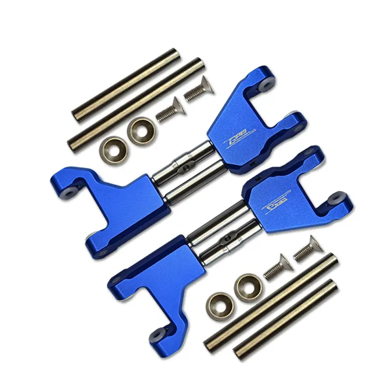Stainless Steel+ Aluminum Supporting Mount With Front Or Rear Upper Arms For Traxxas 1/10 Maxx With Widemaxx Monster Truck 89086-4 - 14Pc Set Blue 1
