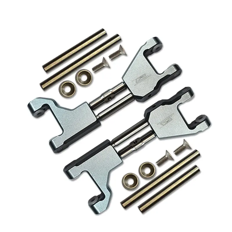 Stainless Steel+ Aluminum Supporting Mount With Front Or Rear Upper Arms For Traxxas 1/10 Maxx With Widemaxx Monster Truck 89086-4 - 14Pc Set Gray Silver 1