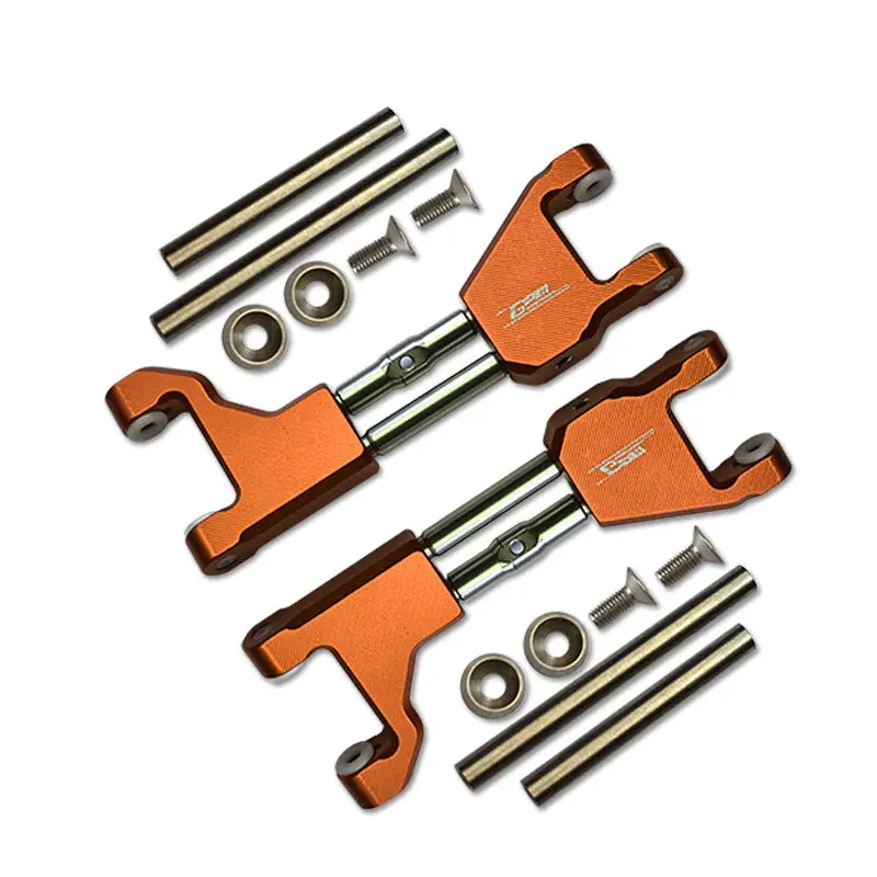 Stainless Steel+ Aluminum Supporting Mount With Front Or Rear Upper Arms For Traxxas 1/10 Maxx With Widemaxx Monster Truck 89086-4 - 14Pc Set Orange 1