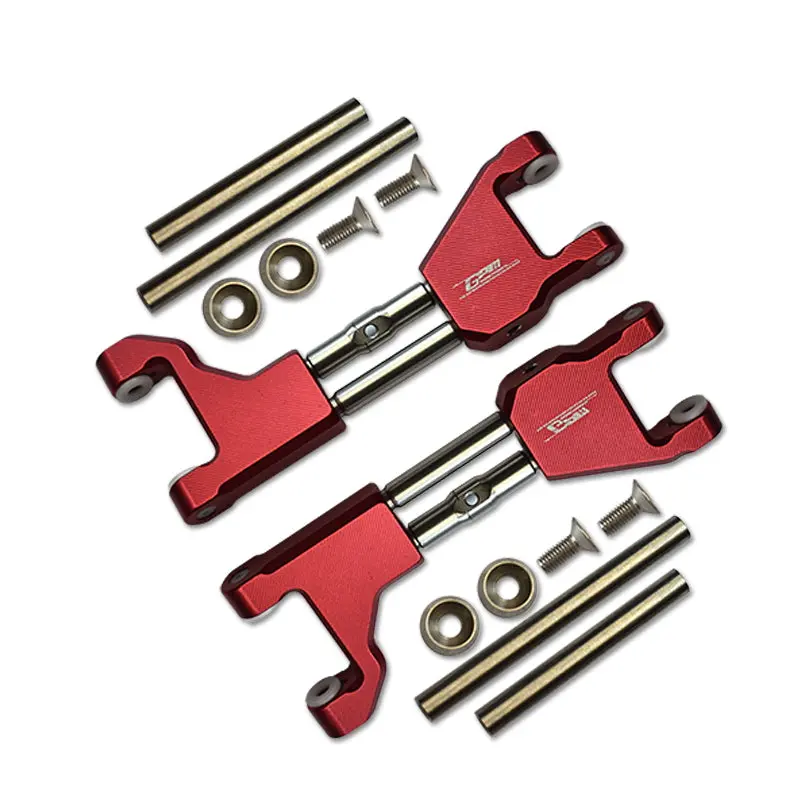 Stainless Steel+ Aluminum Supporting Mount With Front Or Rear Upper Arms For Traxxas 1/10 Maxx With Widemaxx Monster Truck 89086-4 - 14Pc Set Red 1