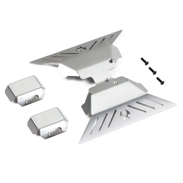 Stainless Steel Axle Protector Chassis Armor Skid Plate For Rc Crawler Axial Capra 1.9 Utb Axi03004 Upgrade Parts - Silver 1