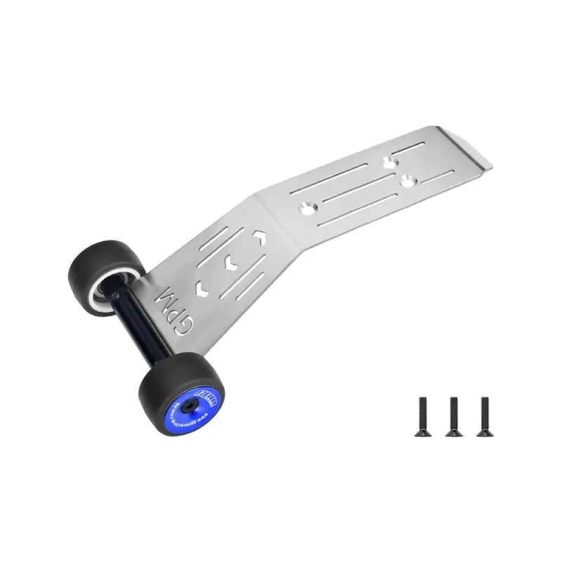Stainless Steel Bearing Wheelie Bar For Traxxas 1:16 Mini Maxx / Mini Xrt 3S Monster Truck Upgrades - Blue 1