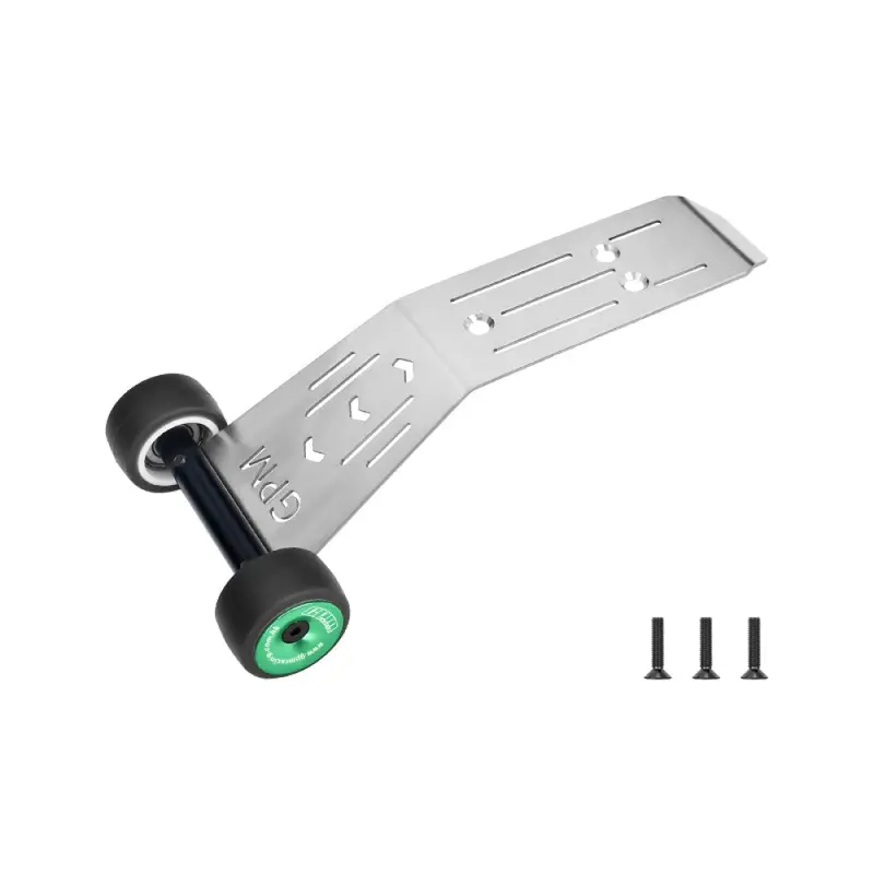 Stainless Steel Bearing Wheelie Bar For Traxxas 1:16 Mini Maxx / Mini Xrt 3S Monster Truck Upgrades - Green 1
