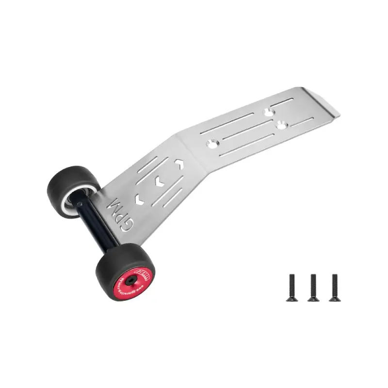 Stainless Steel Bearing Wheelie Bar For Traxxas 1:16 Mini Maxx / Mini Xrt 3S Monster Truck Upgrades - Red 1