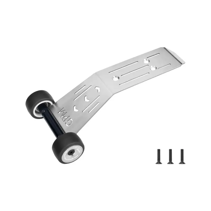 Stainless Steel Bearing Wheelie Bar For Traxxas 1:16 Mini Maxx / Mini Xrt 3S Monster Truck Upgrades - Silver 1