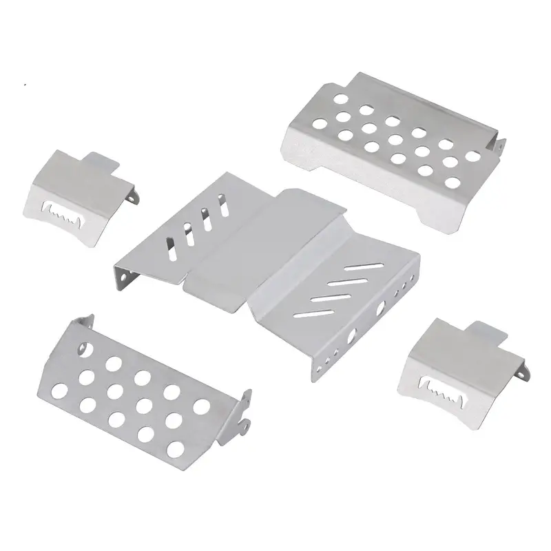 Stainless Steel Chassis Armor Axle Protector Plate For 1/10 Rc Crawler Redcat Gen8 Upgrade Parts - 5Pc Set 1
