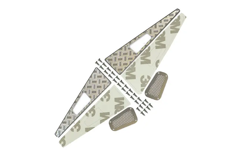 Stainless Steel Decorative Plate Of Engine Cover For Traxxas 1:18 Trx4m Land Rover Defender 97054-1 Upgrades - Silver 1