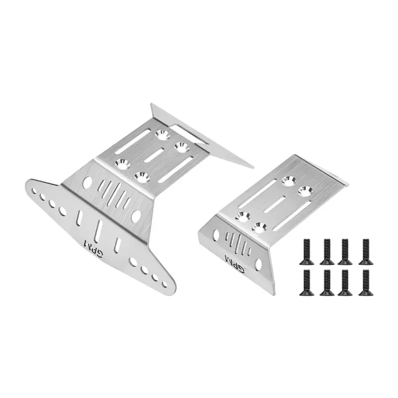 Stainless Steel Front And Rear Chassis Skid For Arrma 1:16 Quake Grom / Gorgon Grom Brushed Monster Truck Upgrades 1