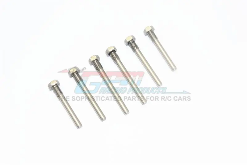 Stainless Steel Front Or Rear Suspension Screw Pin For Traxxas 1:8 4Wd Maxx Slash 6S 102076-4  / 1:10 4Wd Maxx 89076-4 / 4Wd Maxx With Widemaxx 89086-4 Monster Truck Upgrades - 6Pc Set 1