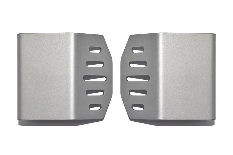 Stainless Steel Front & Rear Gearbox Skid Plate For Axial 1/6 Scx6 Jeep Jlu Wrangler Axi05000 - 2Pc Set 1