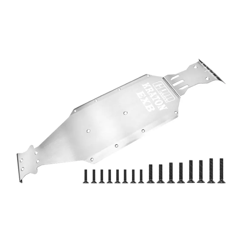 Stainless Steel Integrated Chassis Skid Kit For Arrma 1/8 Kraton 6S Exb V6 / V2 / Kraton 6S Ara106053 Upgrades 1