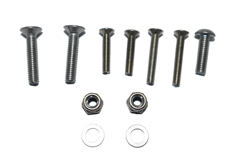 Stainless Steel Screw Shaft For Gpm Optional Aluminum Rear Adjustable Wheelie Item# Er2040r For 1/10 Traxxas E-Revo Vxl 2.0 (86086-4), E-Revo Brushless (56087-1) - 11Pc Set 1