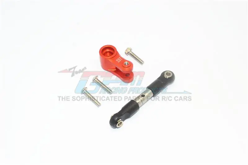 Stainless Steel Tie Rod + 25T Aluminum Servo Horn For Traxxas 1:10 4Wd Maxx 89076-4 / 4Wd Maxx With Widemaxx 89086-4 / 1:8 4Wd Maxx Slash 6S 102076-4 Upgrades - Orange 1
