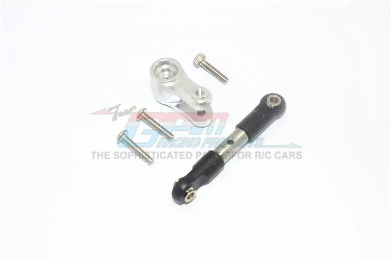 Stainless Steel Tie Rod + 25T Aluminum Servo Horn For Traxxas 1:10 4Wd Maxx 89076-4 / 4Wd Maxx With Widemaxx 89086-4 / 1:8 4Wd Maxx Slash 6S 102076-4 Upgrades - Silver 1