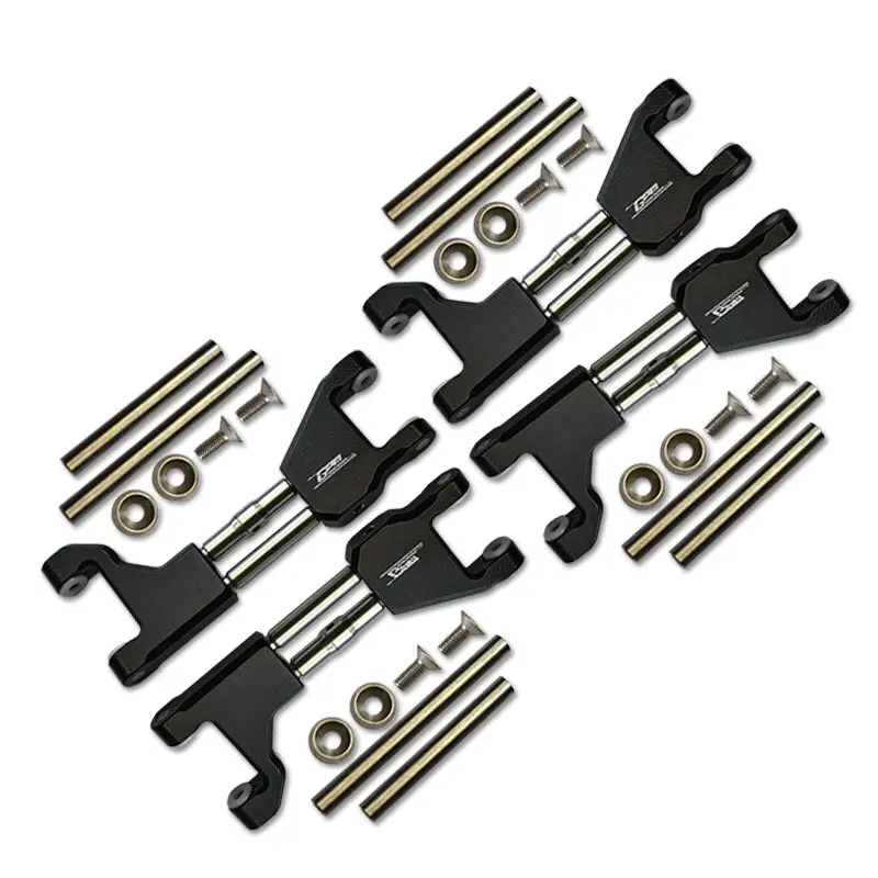 Stainless Steel+Aluminum Supporting Mount With Front & Rear Upper Arms For Traxxas 1/10 Maxx With Widemaxx Monster Truck 89086-4 - 28Pc Set Black 1