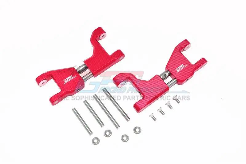 Stainless Steel+Aluminum Supporting Mount With Front/Rear Upper Arms For Traxxas 1:10 Maxx 4Wd Monster Truck-89076-4 / 1:8 4Wd Maxx Slash 6S Brushless Short Course Truck-102076-4 Upgrades - Red 1
