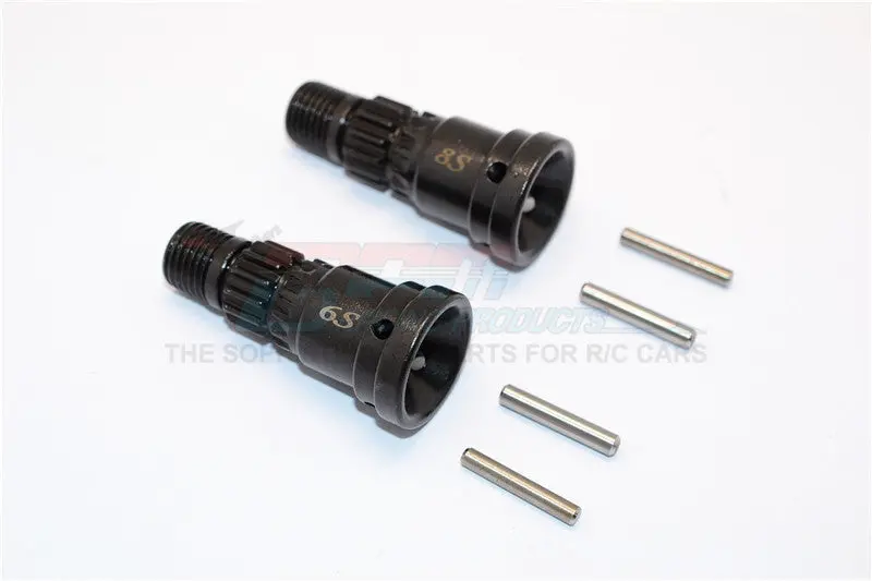 Steel #45 Cvd Joints For Front Or Rear For Traxxas X-Maxx 6S / X-Maxx 8S - 1Pr Set Black 1