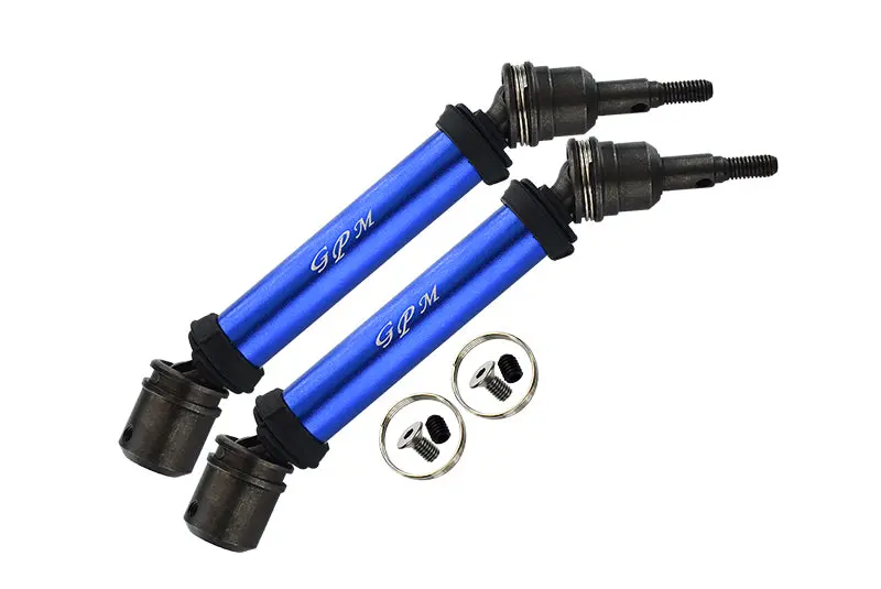 Steel + Aluminium Front Or Rear Cvd Drive Shaft For Arrma 1:10 Big Rock 4X4 3S Blx / Big Rock V3 3S Blx / Vorteks 4X4 3S Blx - 1 Pair Set Blue 1