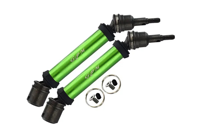 Steel + Aluminium Front Or Rear Cvd Drive Shaft For Arrma 1:10 Big Rock 4X4 3S Blx / Big Rock V3 3S Blx / Vorteks 4X4 3S Blx - 1 Pair Set Green 1