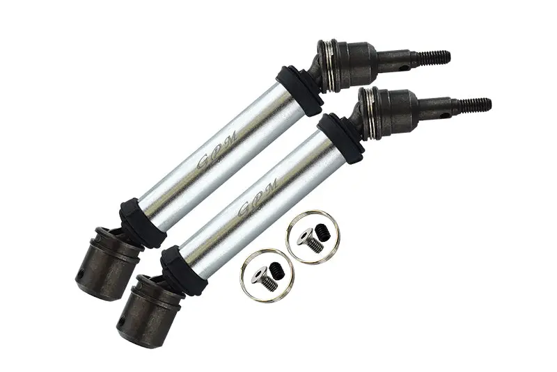 Steel + Aluminium Front Or Rear Cvd Drive Shaft For Arrma 1:10 Big Rock 4X4 3S Blx / Big Rock V3 3S Blx / Vorteks 4X4 3S Blx - 1 Pair Set Silver 1