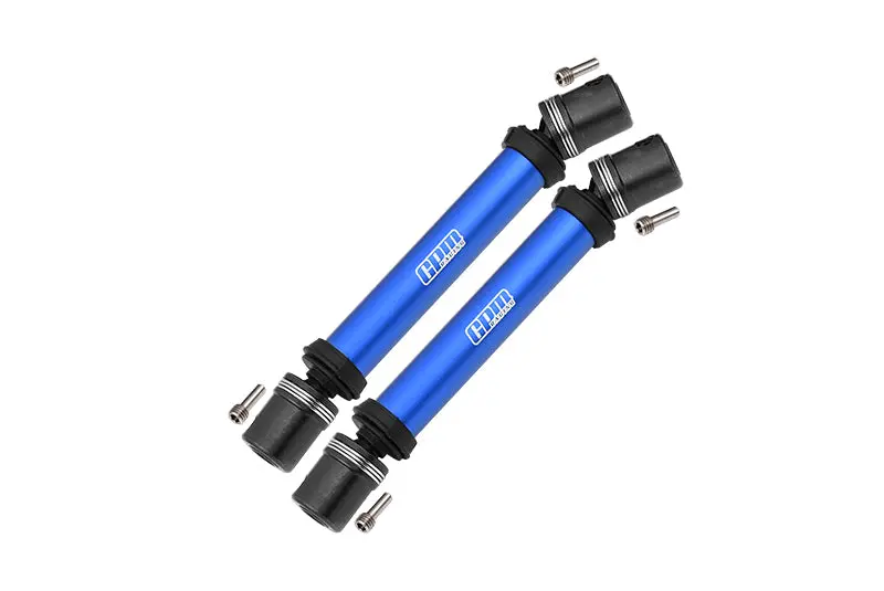 Steel + Aluminum Front+Rear Universal Cvd Drive Shaft For Losi 1:8 Lmt 4Wd Solid Axle Monster Truck Los04022 / Lmt Grave Digger / Son-Uva Digger Los04021 Upgrades - 10Pc Set Blue 1