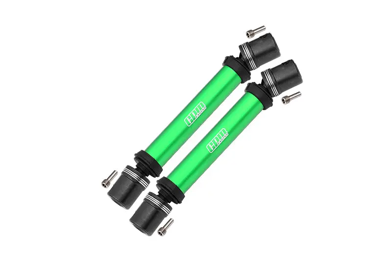 Steel + Aluminum Front+Rear Universal Cvd Drive Shaft For Losi 1:8 Lmt 4Wd Solid Axle Monster Truck Los04022 / Lmt Grave Digger / Son-Uva Digger Los04021 Upgrades - 10Pc Set Green 1