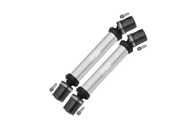 Steel + Aluminum Front+Rear Universal Cvd Drive Shaft For Losi 1:8 Lmt 4Wd Solid Axle Monster Truck Los04022 / Lmt Grave Digger / Son-Uva Digger Los04021 Upgrades - 10Pc Set Silver 1