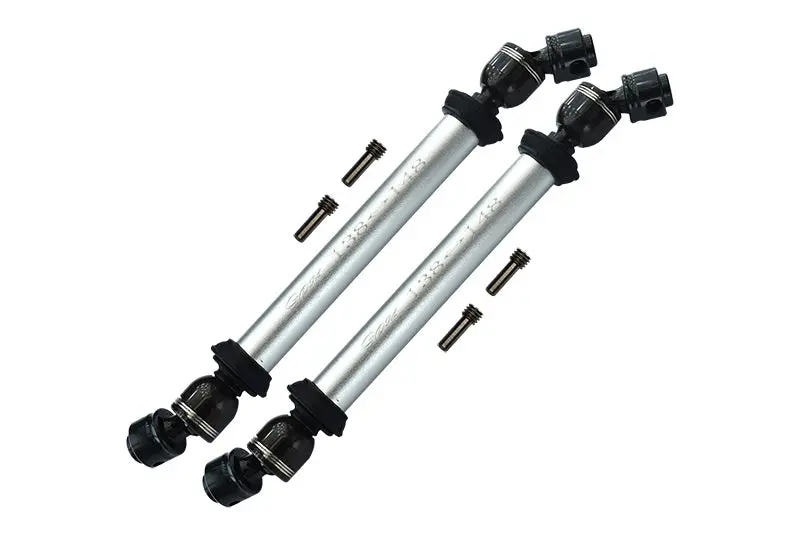 Steel Front & Rear Center Shaft With Aluminum Body (138Mm-148Mm) For Axial 1:10 Smt10 Grave Digger Upgrades - Silver 1