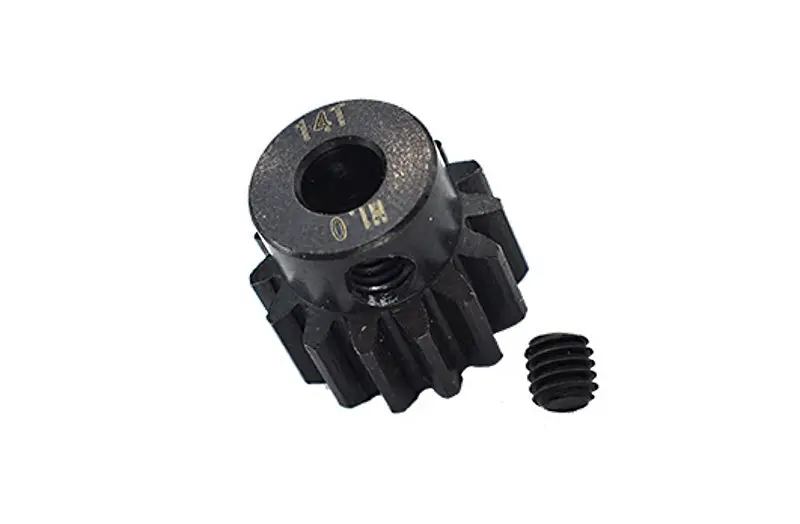 Steel Motor Gear (14T) For Traxxas 1:5 X Maxx 6S / X Maxx 8S / Xrt 8S Monster Truck Upgrades - 1Pc Black 1