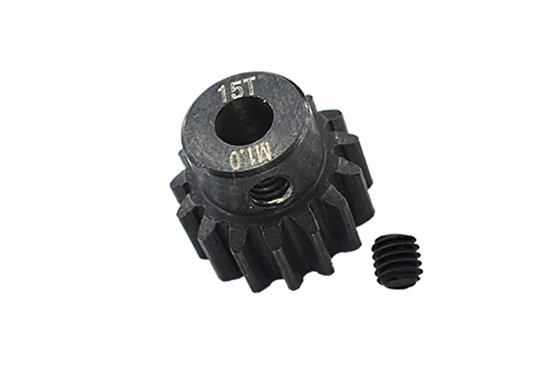 Steel Motor Gear (15T) For Traxxas 1:5 X Maxx 6S / X Maxx 8S / Xrt 8S Monster Truck Upgrades - 1Pc Black 1