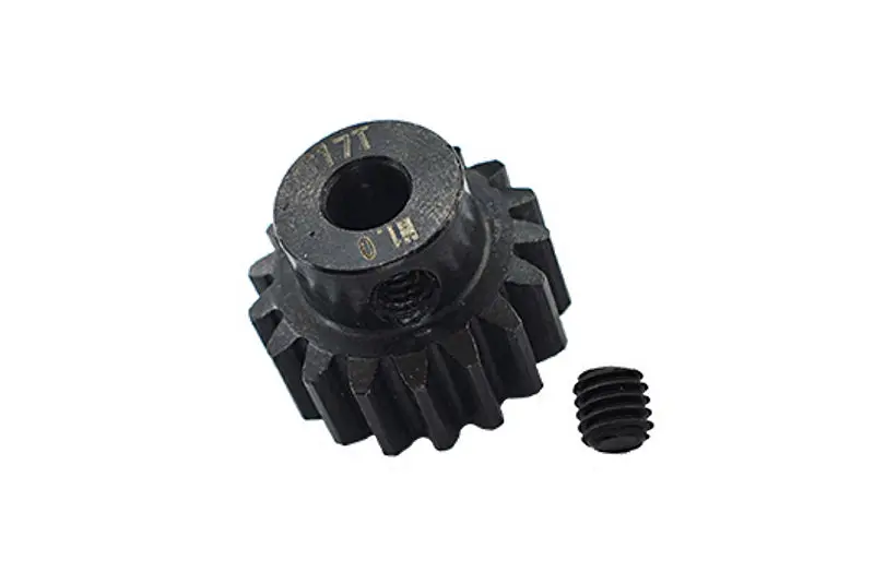 Steel Motor Gear (17T) For Traxxas 1:5 X Maxx 6S / X Maxx 8S / Xrt 8S Monster Truck Upgrades - 1Pc Black 1